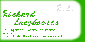 richard laczkovits business card