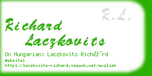 richard laczkovits business card